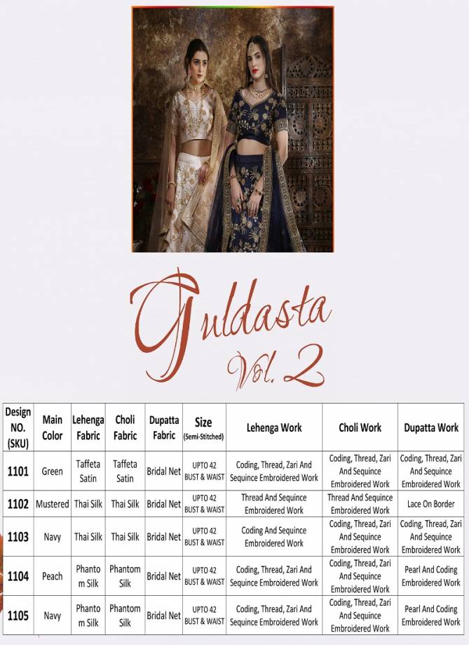 Guldasta Vol 2 Latest Designer Heavy Wedding Wear Heavy Sequence Embroidery Work Lehenga Choli Collection 
